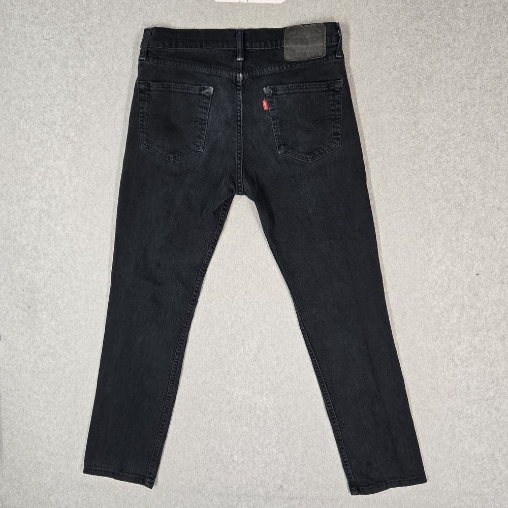 Levi's 511 Men Jeans 32X30 Black Denim Slim Skinny Low Rise Pockets 27" Inseam